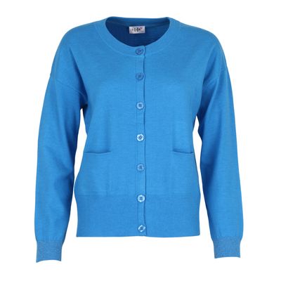 She Goes LaLa Gilet: Blauw, met knopen