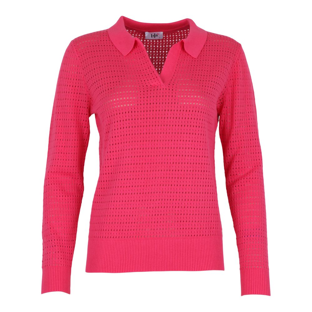 She Goes LaLa Polo Pull: Fucia, Ajour