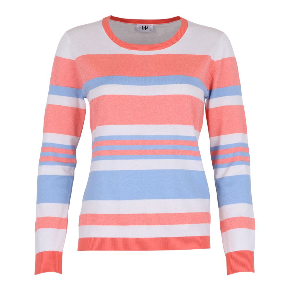 She Goes LaLa  Pull: Koraal, gestreept met blauw