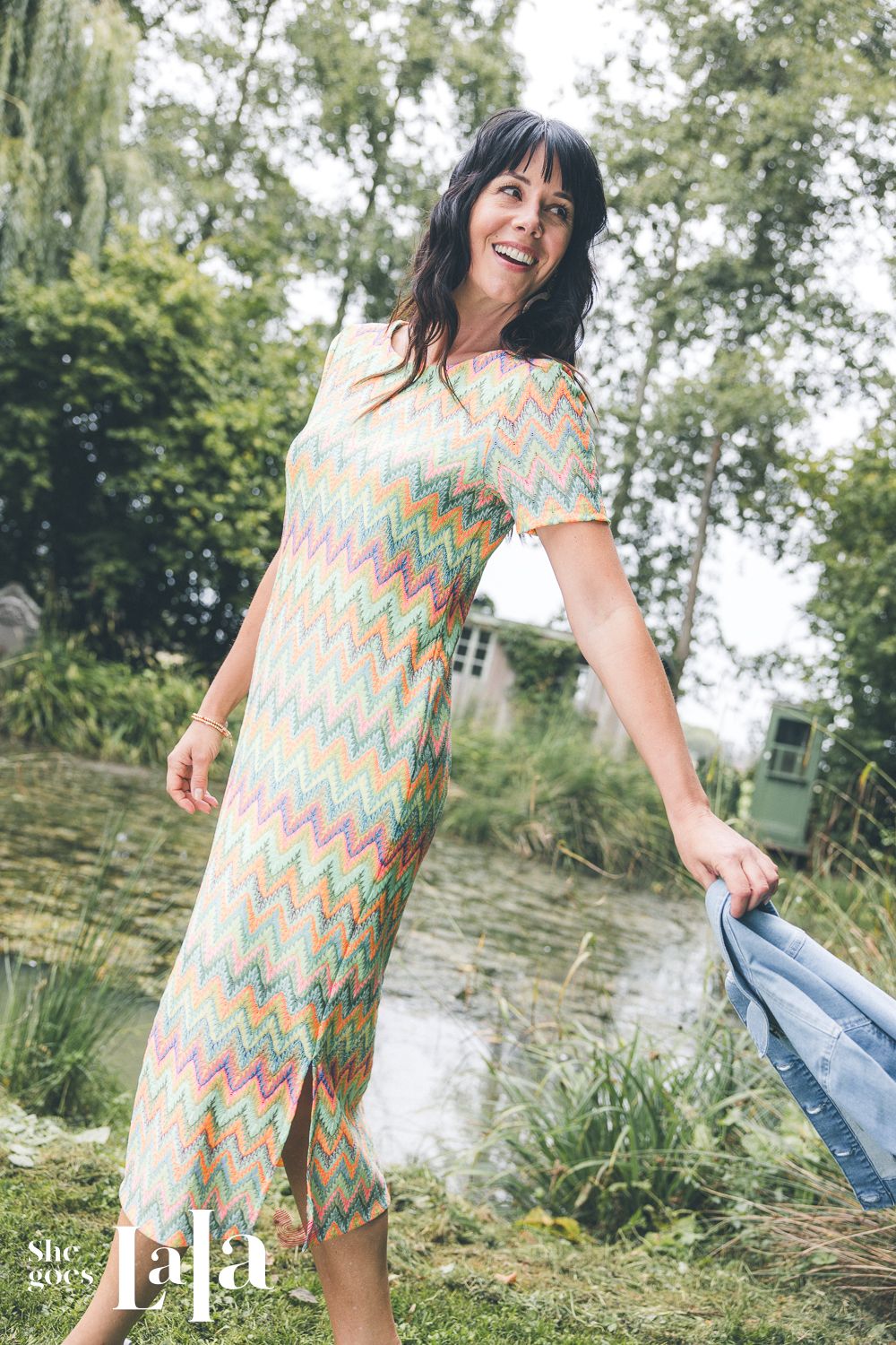 She Goes LaLa Kleed: Multicolor, gevoerd