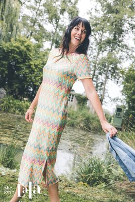 She Goes LaLa Kleed: Multicolor, gevoerd