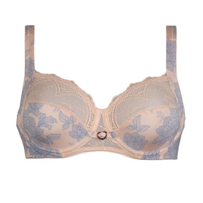 Dacapo Beugel BH: Dream, Print Rose- blauw, Europese maten