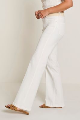 Para Mi Broek Eve Elastic: White, color denim