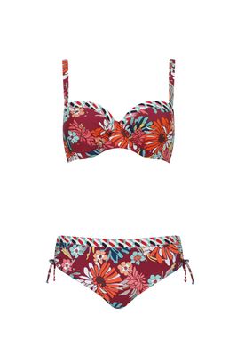 Sunflair Bikini: roest kleurige tinten, voorgevormde top / midi slip
