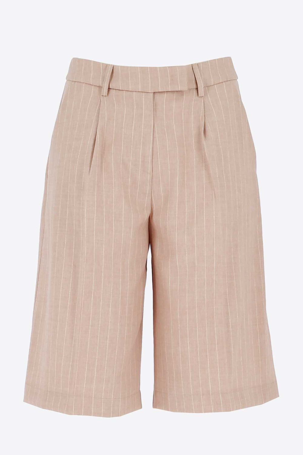 Signe Nature Bermuda: Rose / ecru gestreept