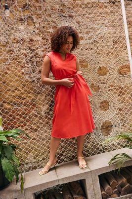 Signe Nature Zomer kleed: Koraal, mouwloos