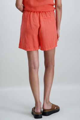 Signe Nature Dames Short Linnen, koraal
