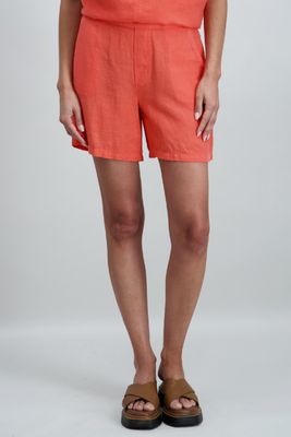 Signe Nature Dames Short Linnen, koraal