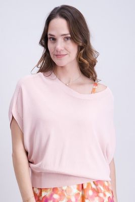 Signe Nature zomer pull: Rose, aangesneden mouw