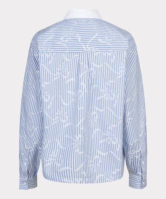 Esqualo HemdsBloes: Blauw gestreept, lange mouw