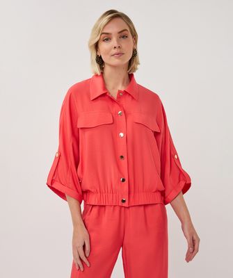 Esqualo Blazer: Chili Red, korte mouw