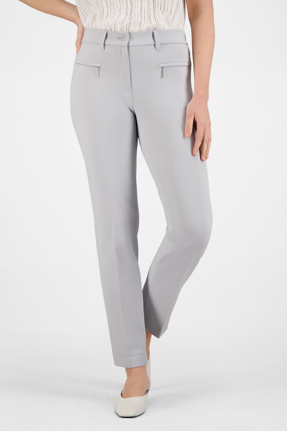 Gardeur Dames broek: ZENE51, Licht Grijs