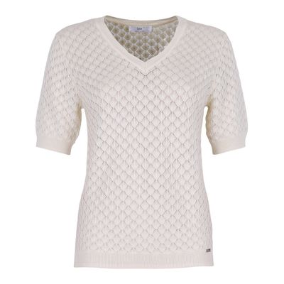 Luna ( She goes lala ) T-shirt: Kaat, Ajour, Ecru