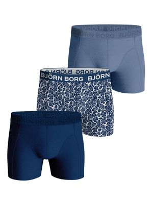 Bjorn Borg Boxer Heren: Cotton Stretch 3 pack, Blauw