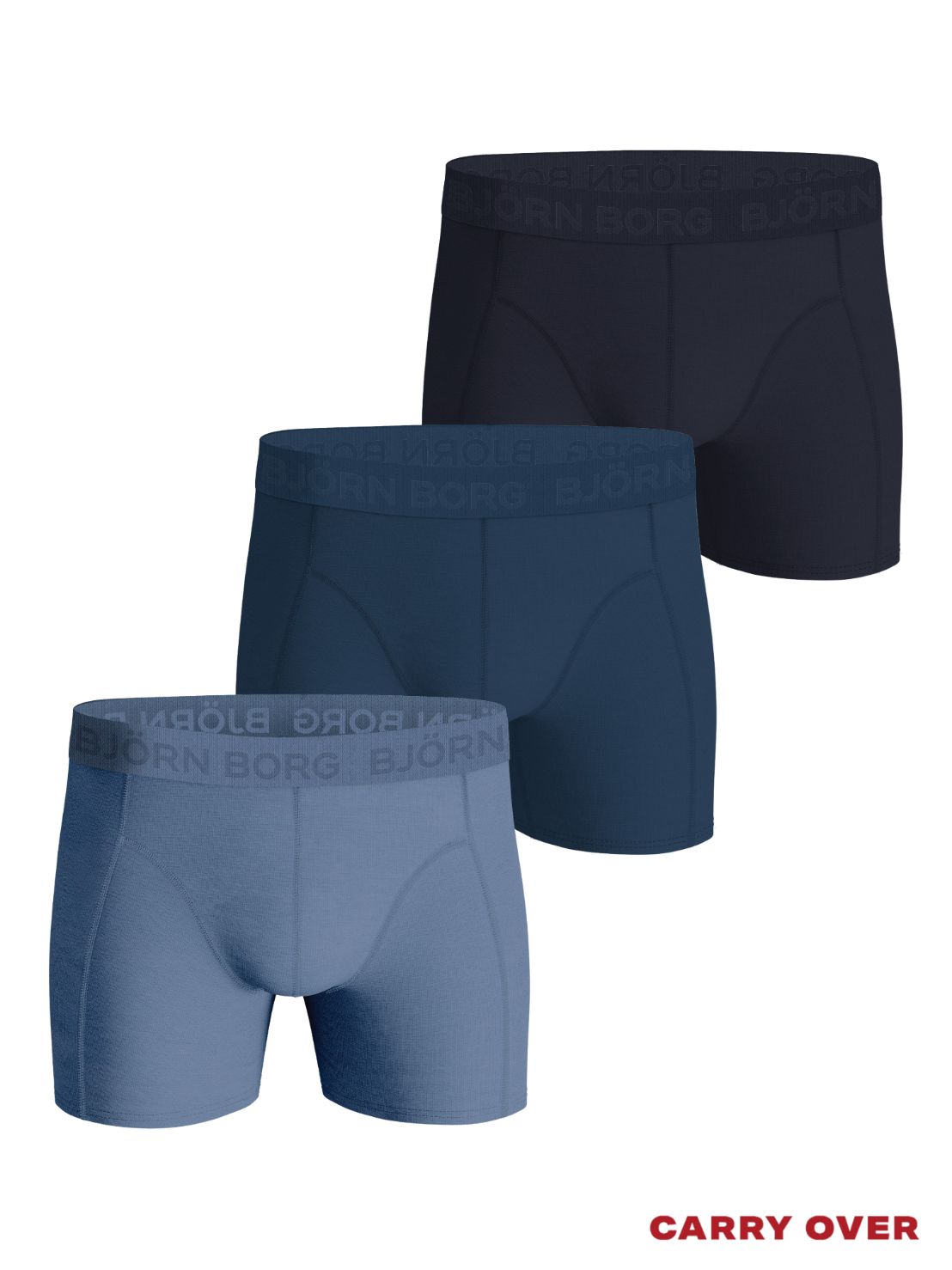 Bjorn Borg Boxer Heren: Cotton Stretch 3 pack, Blauw