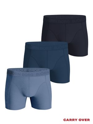 Bjorn Borg Boxer Heren: Cotton Stretch 3 pack, Blauw