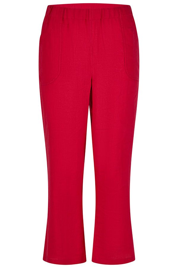 Mona Lisa Dames broek: Linnen, rood ( duitse maten )
