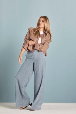 Para mi broek: Lizzy, Mid Sky Blue, L32, elastiek in de lenden