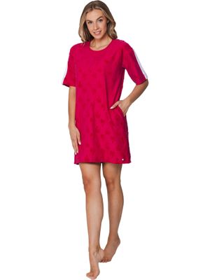 Pastunette slaapkleed: Dark Pink, Zomer badstof / geweven, Lengte 92