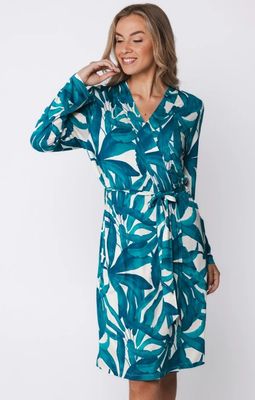 Pastunette Dames Kamerjas: Turquoise, met riem