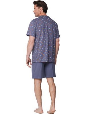 Pastunette Heren Pyjama: Grijs, All over sport