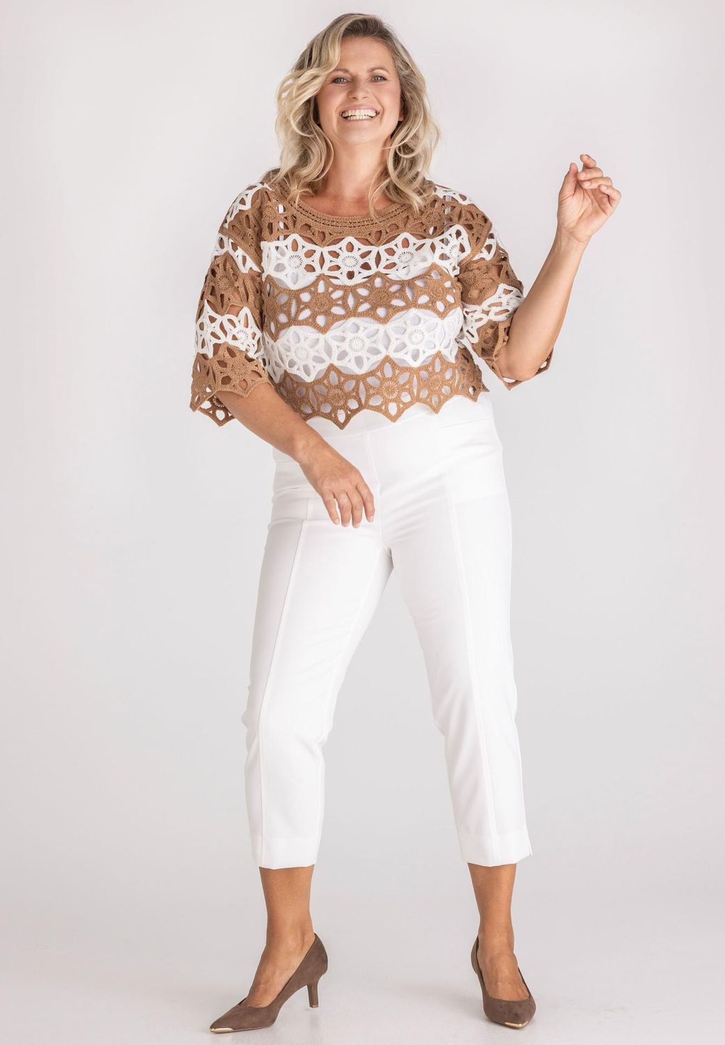 Frank Walder Ajour pull: Korte mouw