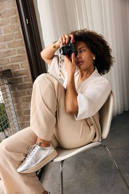 Signe Nature Zomer broek: Beige, elastiek in de lenden