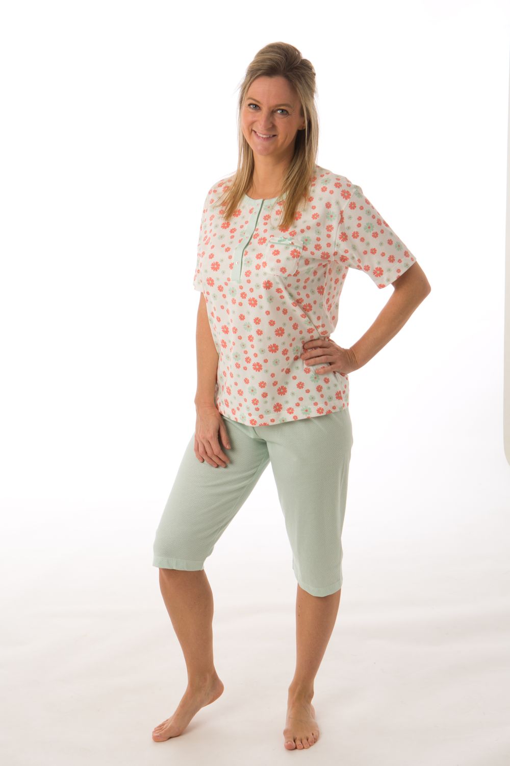 Perlina Dames Pyjama: Babette, Groen
