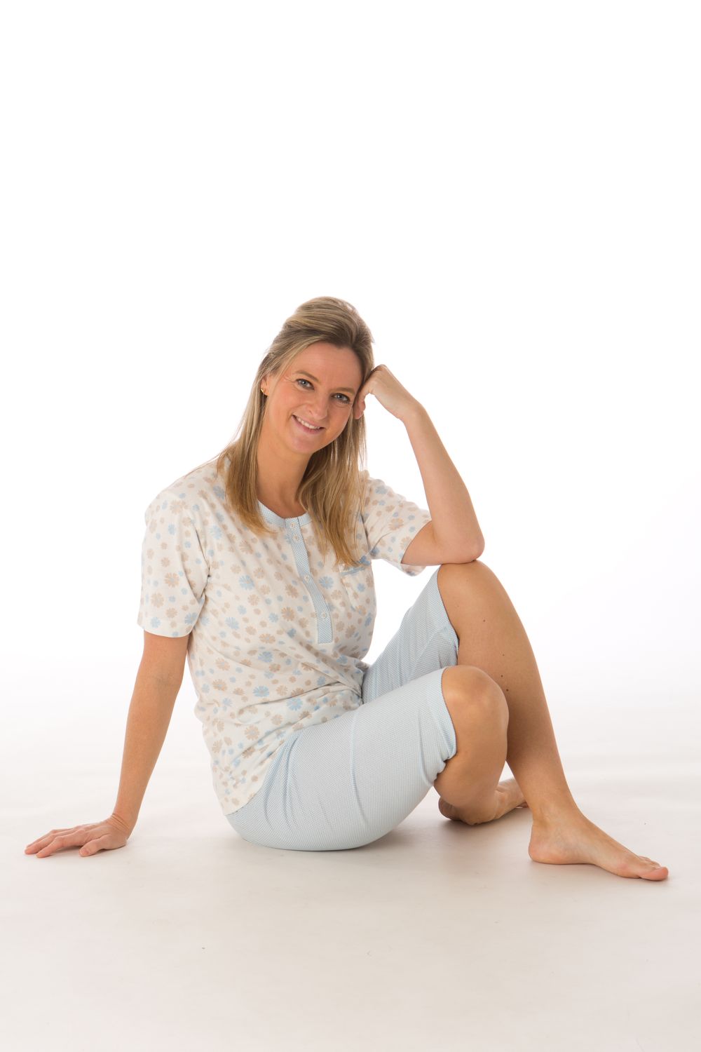 Perlina Dames Pyjama: Babette, Blauw