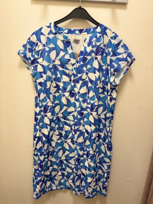 Mivida kleed: Korte mouw, Blauw