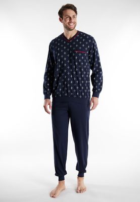 Gotzburg Heren pyjama: Blauw, Lange mouwen