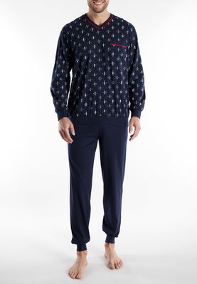 Gotzburg Heren pyjama: Blauw, Lange mouwen