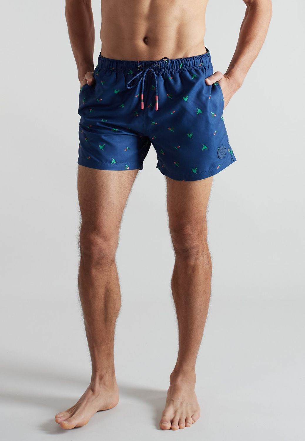 Ceceba Zwemshort Heren: Toekan motief, los model, ingewerkte slip