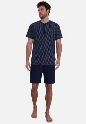 Gotzburg Heren Pyjama: Blauw, Korte mouw / Short