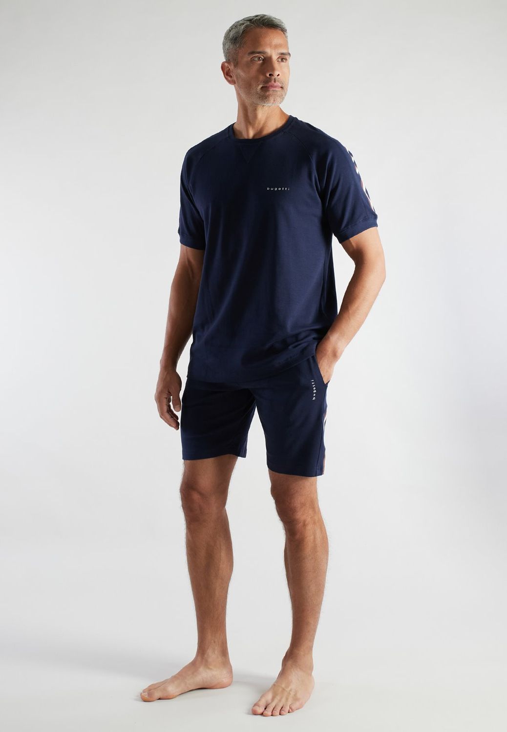 Bugatti Home Wear Heren: Blauw, korte mouw / short