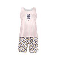 Ringella dames pyjama: Top + short, gestreept
