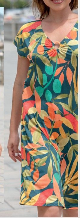 Mitjans zomer kleed: Multi color, kapmouw