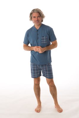 Perlina Pyjama Heren: Scott, Blauw
