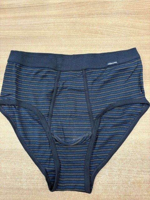 Ammann Heren Slip met opening : Blauw gestreept