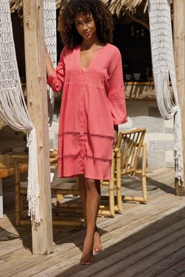 Sunflair Zomerkleedje: Koraal kleur