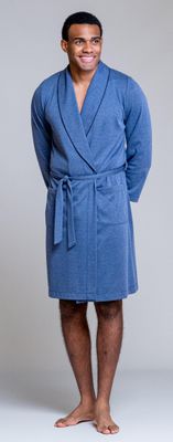 Soy ( Egatex ) Heren kamerjas: Blauw, met riem, Zomerkwaliteit
