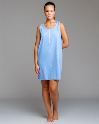 Egatex Nachthemd: Blauw, zonder mouwen