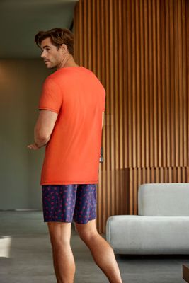 Janira JanMen Heren pyjama: Zomer, Oranje
