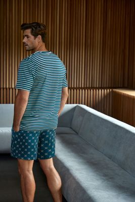 Janira JanMen Heren pyjama: Zomer, Blauw