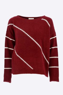 Signe Nature Dames trui: bordeau, Wol