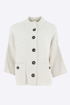 Signe Nature Dames Gilet: Ecru, met knopen