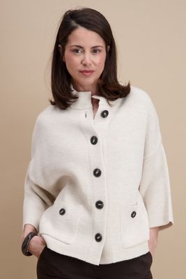 Signe Nature Dames Gilet: Ecru, met knopen