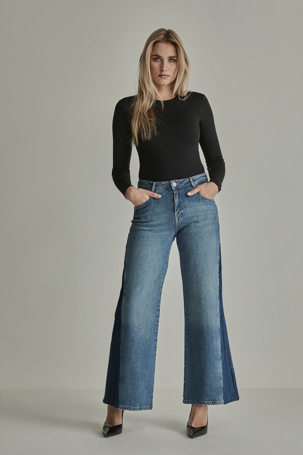 Para Mi Jeans Broek: Sharon Contras, Blue Reef, L32