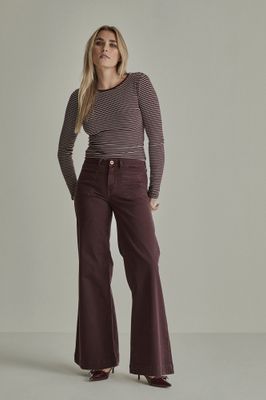 Para Mi Broek: Sharon Pocket, Burgundy Red, L32, Wonder comfort