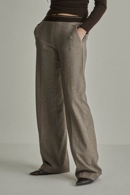 Para Mi Broek: Mira Elastic, Twill Jersey, Zig Zag Brown